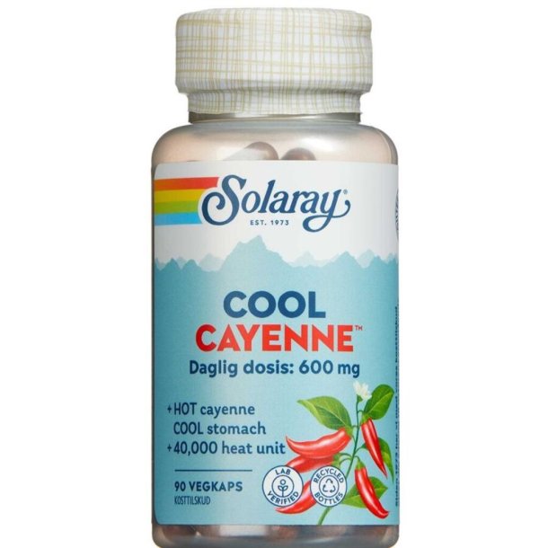 Solaray Cool Cayenne kapsler 90.stk