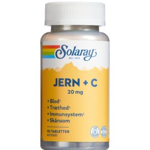 Solaray Jern + C tabletter 90.stk