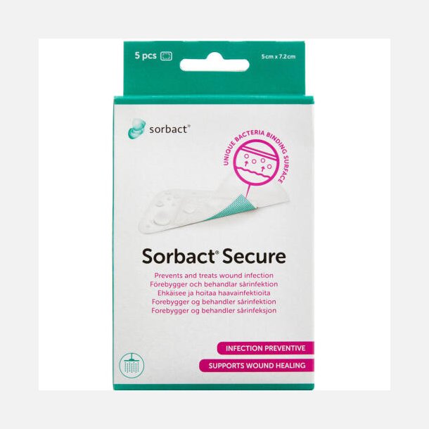 Sorbact Secure Plaster 5 x 7,2cm 5.stk