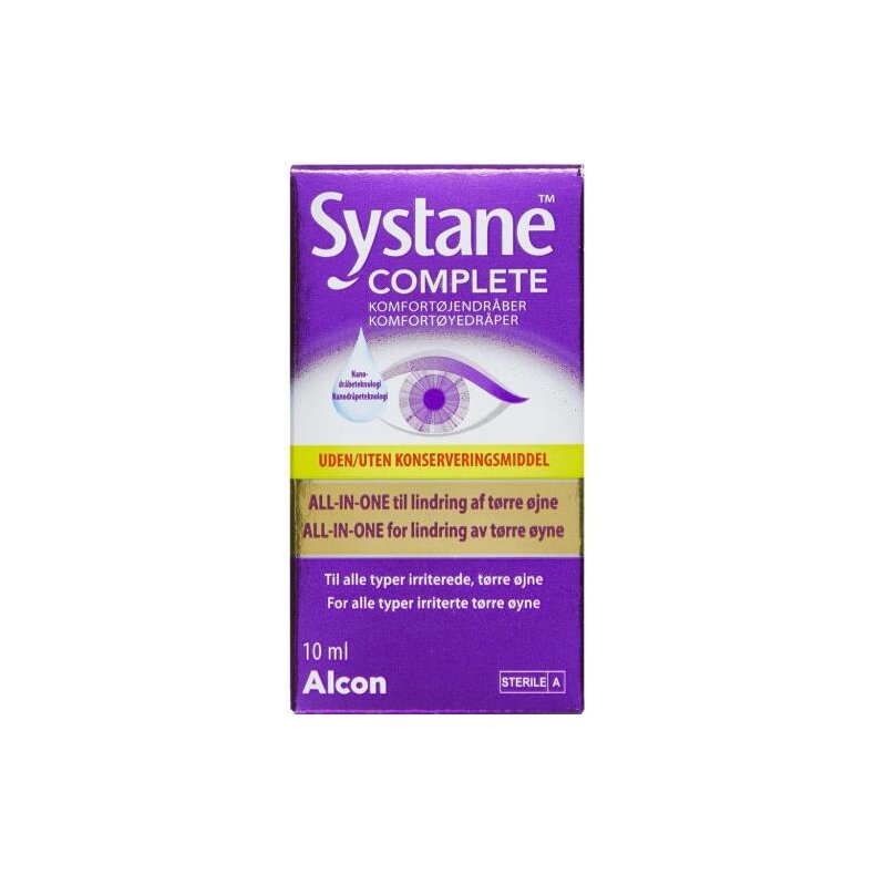 Systane Complete uden Konserveringsmidler jendrber 10 ml