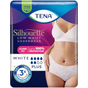 Tena Silhouette Plus Low Waist Hvid Str. M