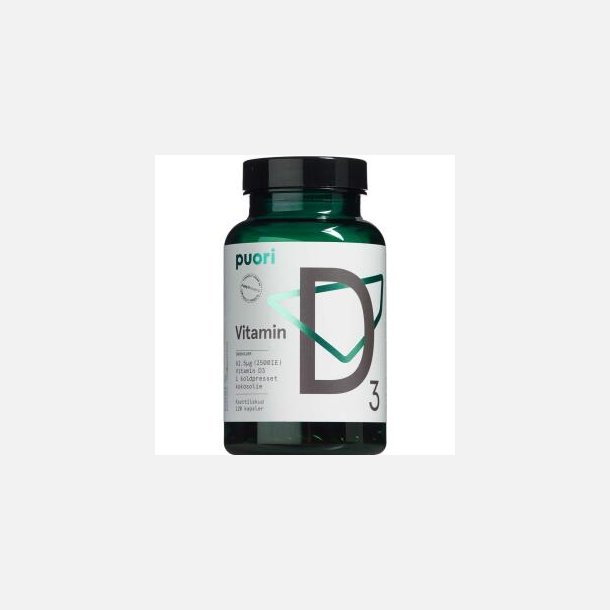 Puori Vitamin D3 � 62,5 �g � 120 kapsler