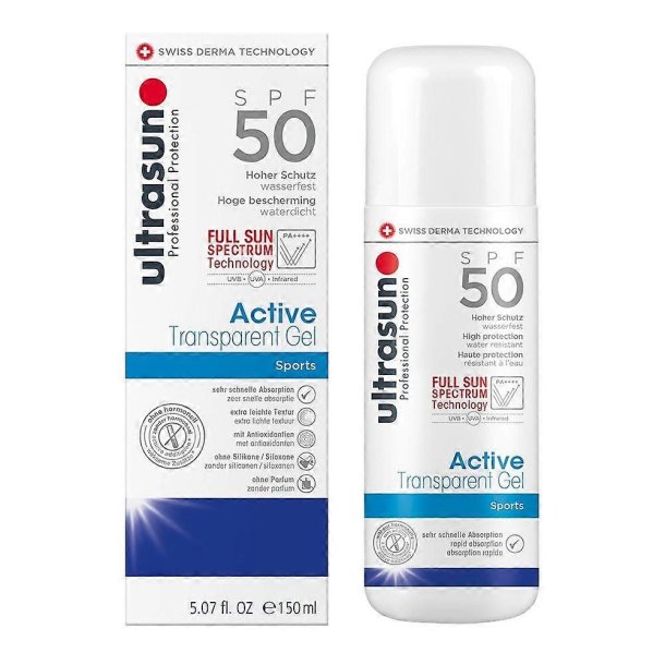 Ultrasun Active Transparent Gel SPF50 150ml