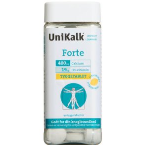 UniKalk Forte tyggetabletter med citronsmag 90 stk.