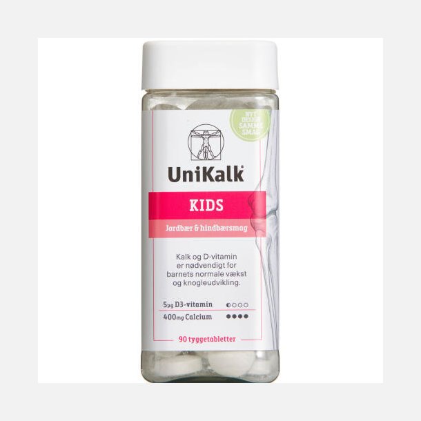 UniKalkKidsJordbr Tyggetablet 90 stk.