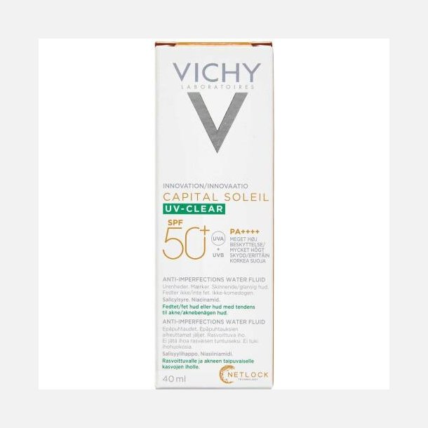 VichyCapital Soleil UV-Clear Matterende Solcreme til ansigt SPF50+ 40 ml