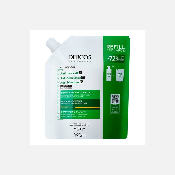 Vichy Dercos Anti-Dandruff Shampoo Dry Hair Refill 390ml