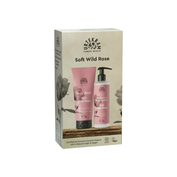 Urtekram Soft Wild Rose gaveske, 200ml/245ml