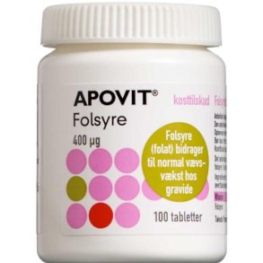 ApovitFolsyre 400 mikg 100 stk.
