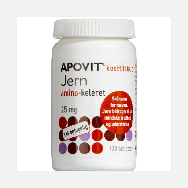 ApovitJern Amino-keleret 25 mg 100 stk.