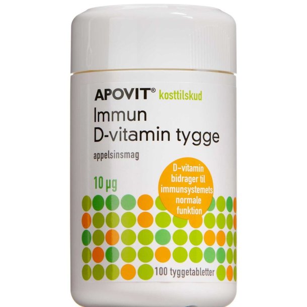 Apovit immun D-vitamin tygge 10mikg