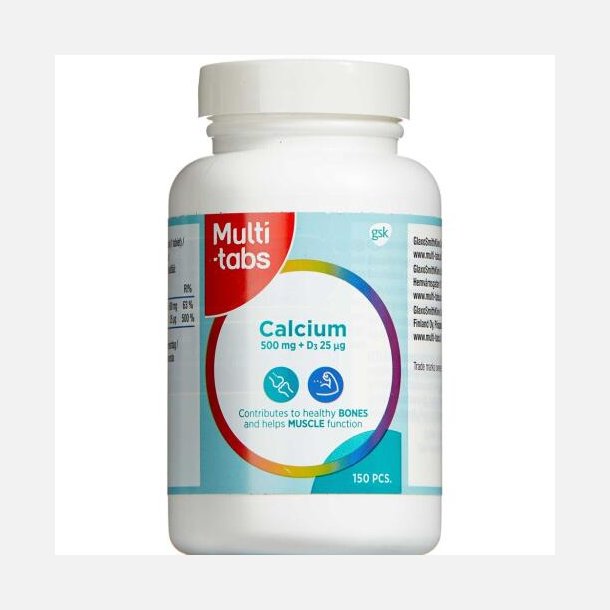 Multi-tabs Calcium 500 mg +D3 mikg 150 stk