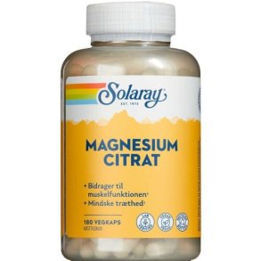 Solaray Magnesium citrat 180.kapsler