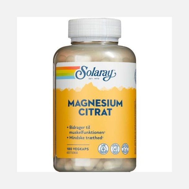 Magnesium citrat 180 kapsler, Solaray