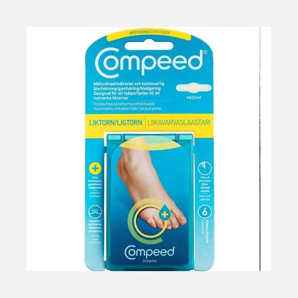 COMPEED MOISTURISING LIGTORN 6 ST