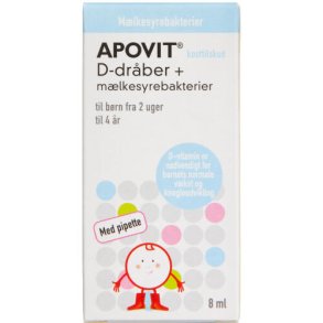ApovitD-drber + mlkesyrebakterier 8 ml