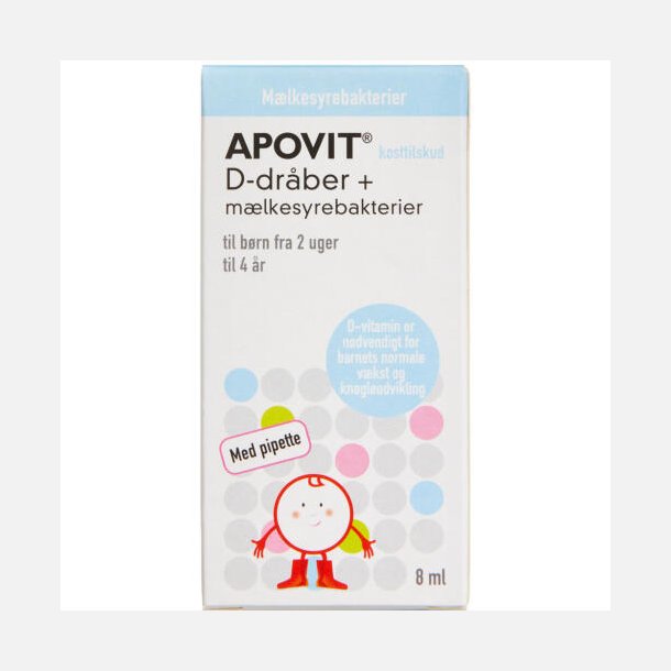 ApovitD-drber + mlkesyrebakterier 8 ml