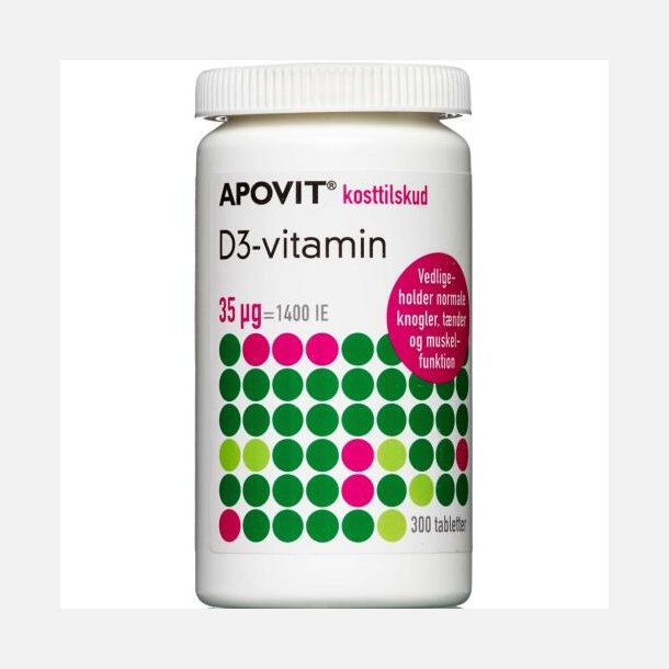 ApovitD3-vitamin 35 mikg. 300 stk.