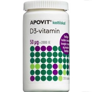 ApovitD3-vitamin 50 mikg. 200 stk.