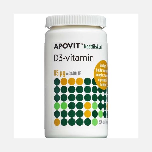 ApovitD3-vitamin 85 mikg 200 stk.