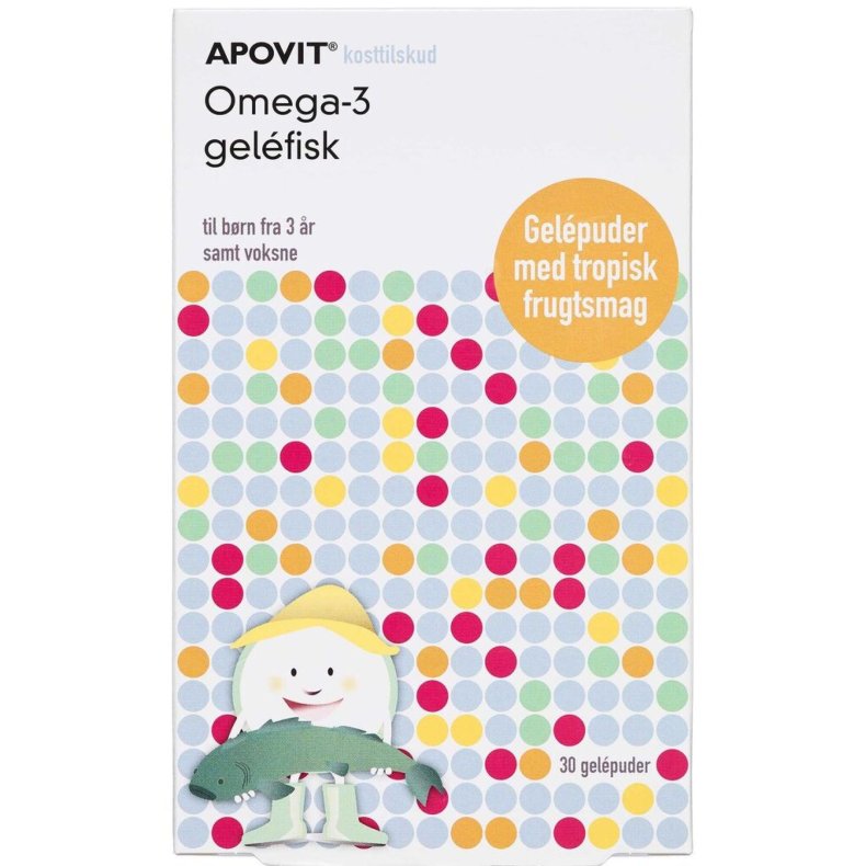 Apovit Omega-3 Gelfisk, 30 stk.