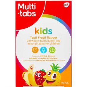 Multi-Tabs Kids Tutti Frutti 90 stk.