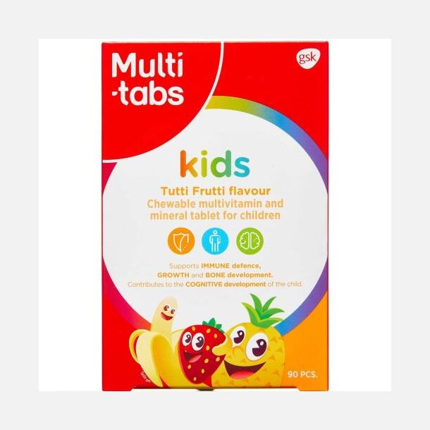 Multi-Tabs Kids Tutti Frutti 90 stk.