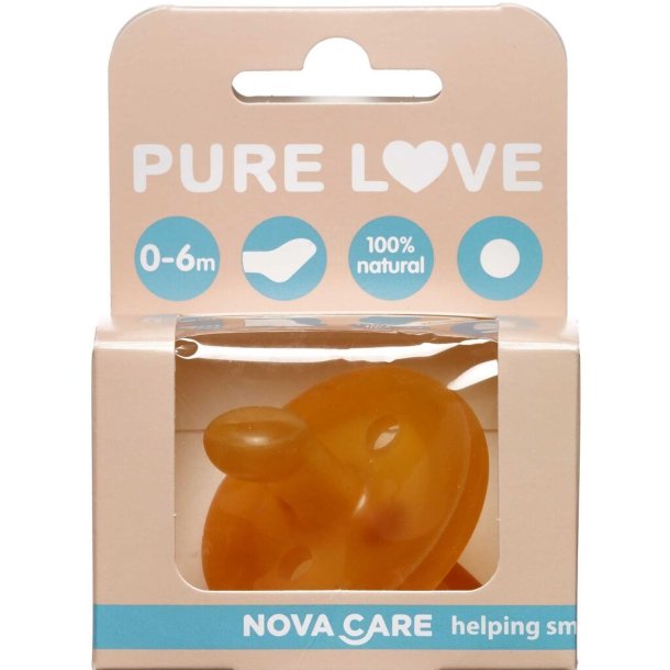 Pure Love, sut i naturgummi 0-6 mdr, 1stk