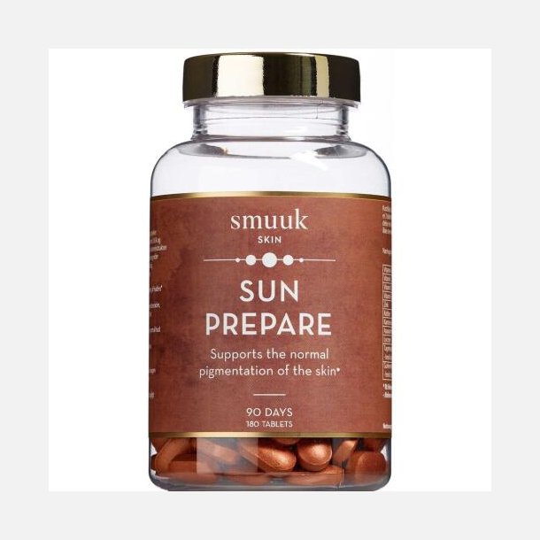 SMUUK SKIN SUNPREPARE TABL 180 ST (kort udlbsdato)