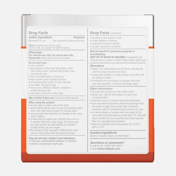 Foligain minoxidil 5% til m�nd