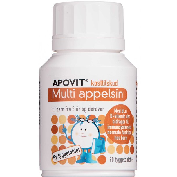 Apovit Multi Brn - Appelsin 90 tyggetabletter