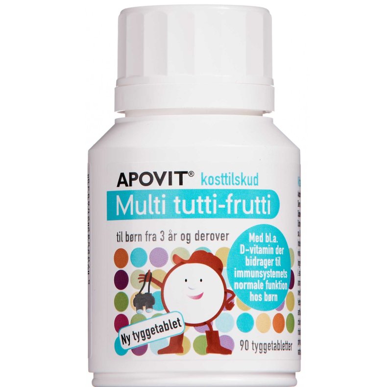 Apovit Multi Brn - Tutti-frutti 90 tyggetabletter