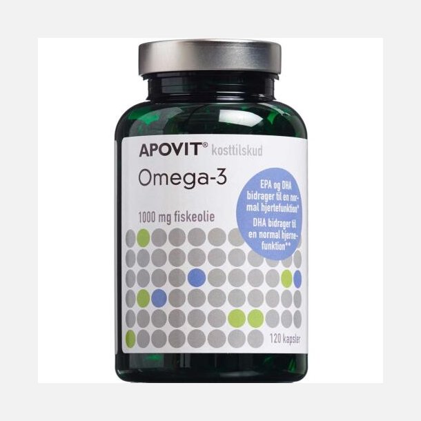 Apovit omega-3 kapsler 1000 mg 120 stk.