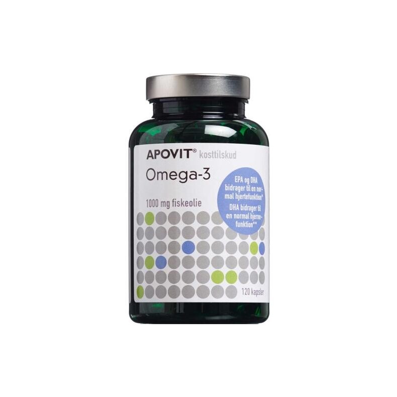 Apovit omega-3 kapsler 1000 mg 120 stk.