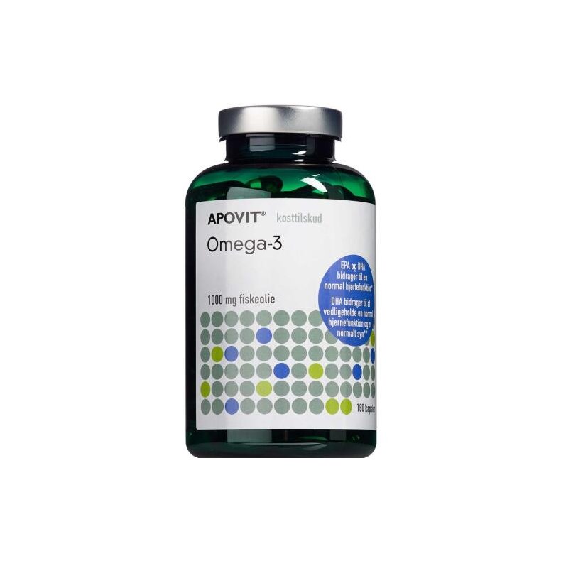 Apovit omega-3 kapsler 1000 mg 180 stk.