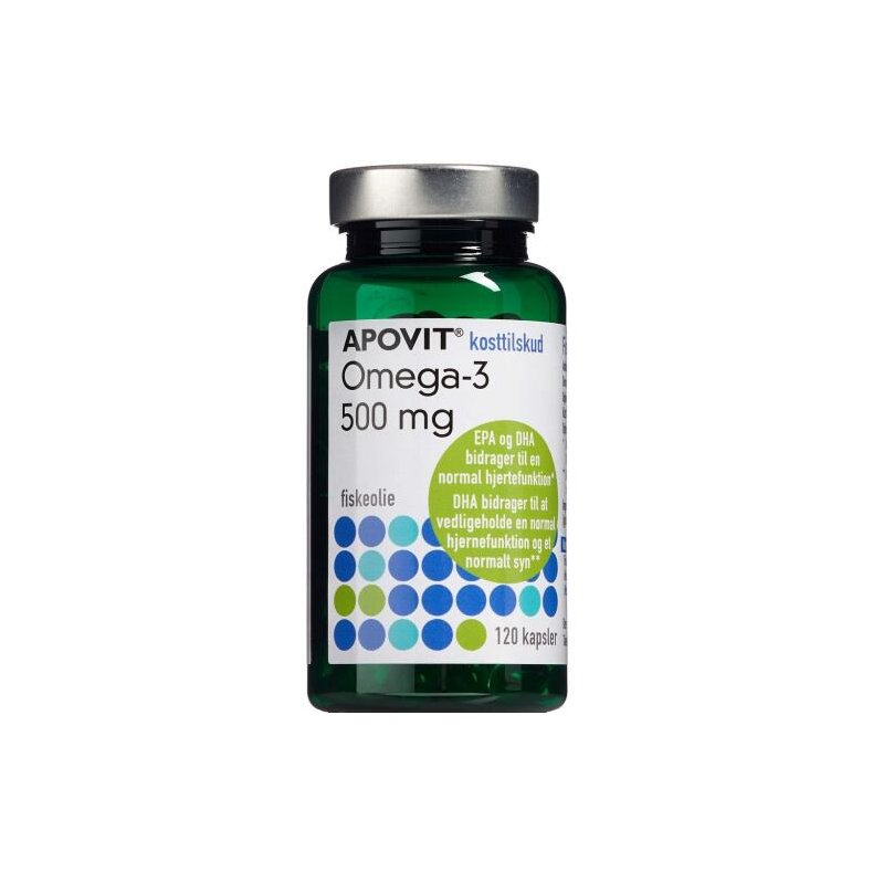 Apovit omega-3 kapsler 500 mg 120 stk