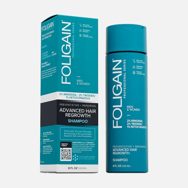 Foligain Minoxidil 2% Avanceret H�rv�kstshampoo med 2% Trioxidil