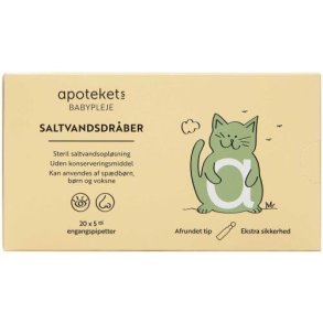 ApoteketsBabypleje Saltvandsdrber 20 x 5 ml