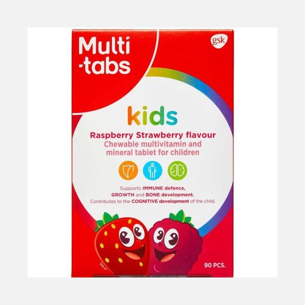 Multi-tabs Kids Hindbr/Jordbr 90 stk.