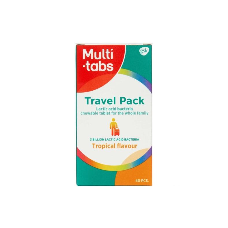 Multi-tabs Travel Pack with lactic acid bacteria 40 stk